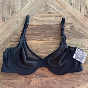 Smart & Sexy Womens Black Sheer Mesh Unlined Underwire Bra 40D SA1388PK NEW NWT
